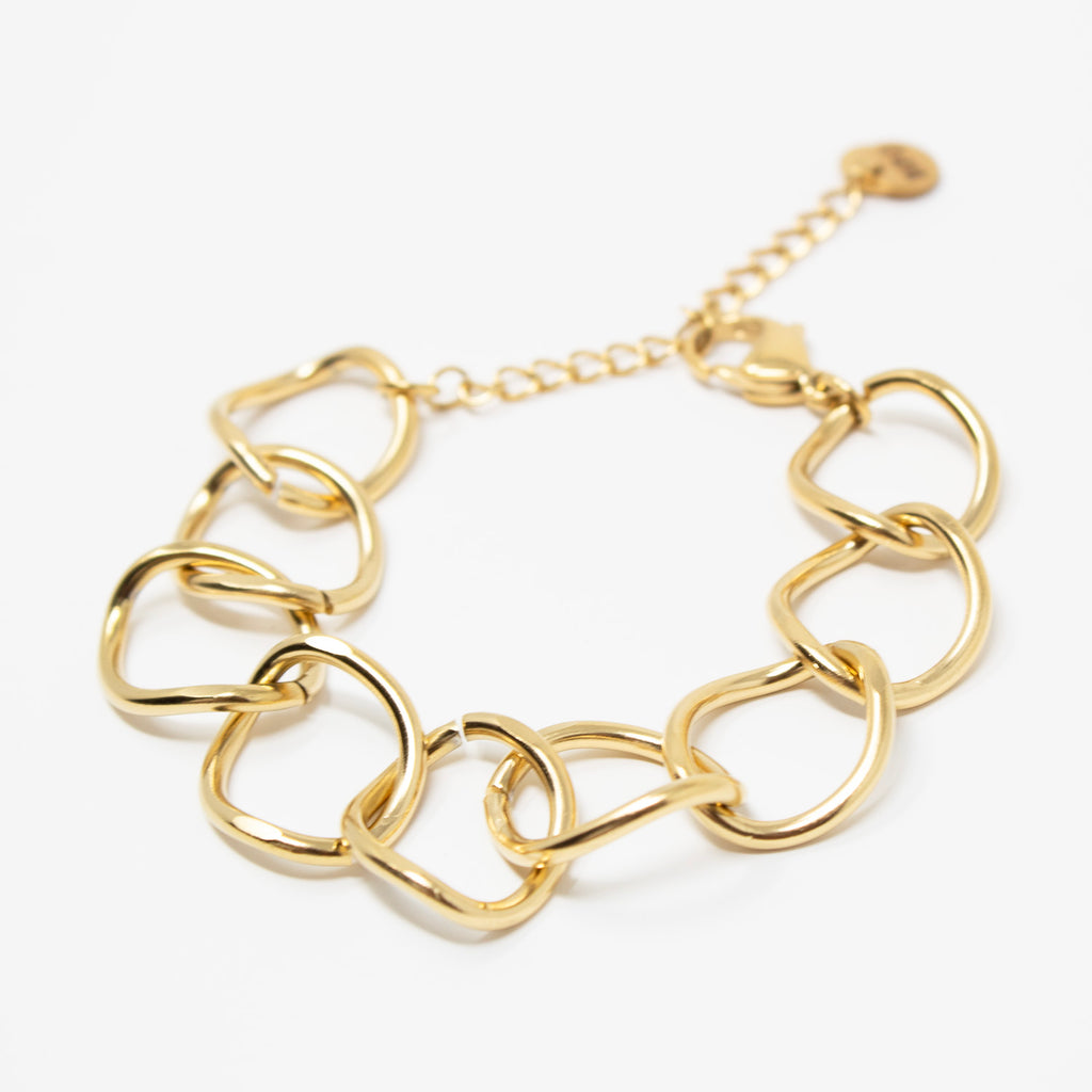 Big Bold Circle Gold-Tone Waterproof Bracelet