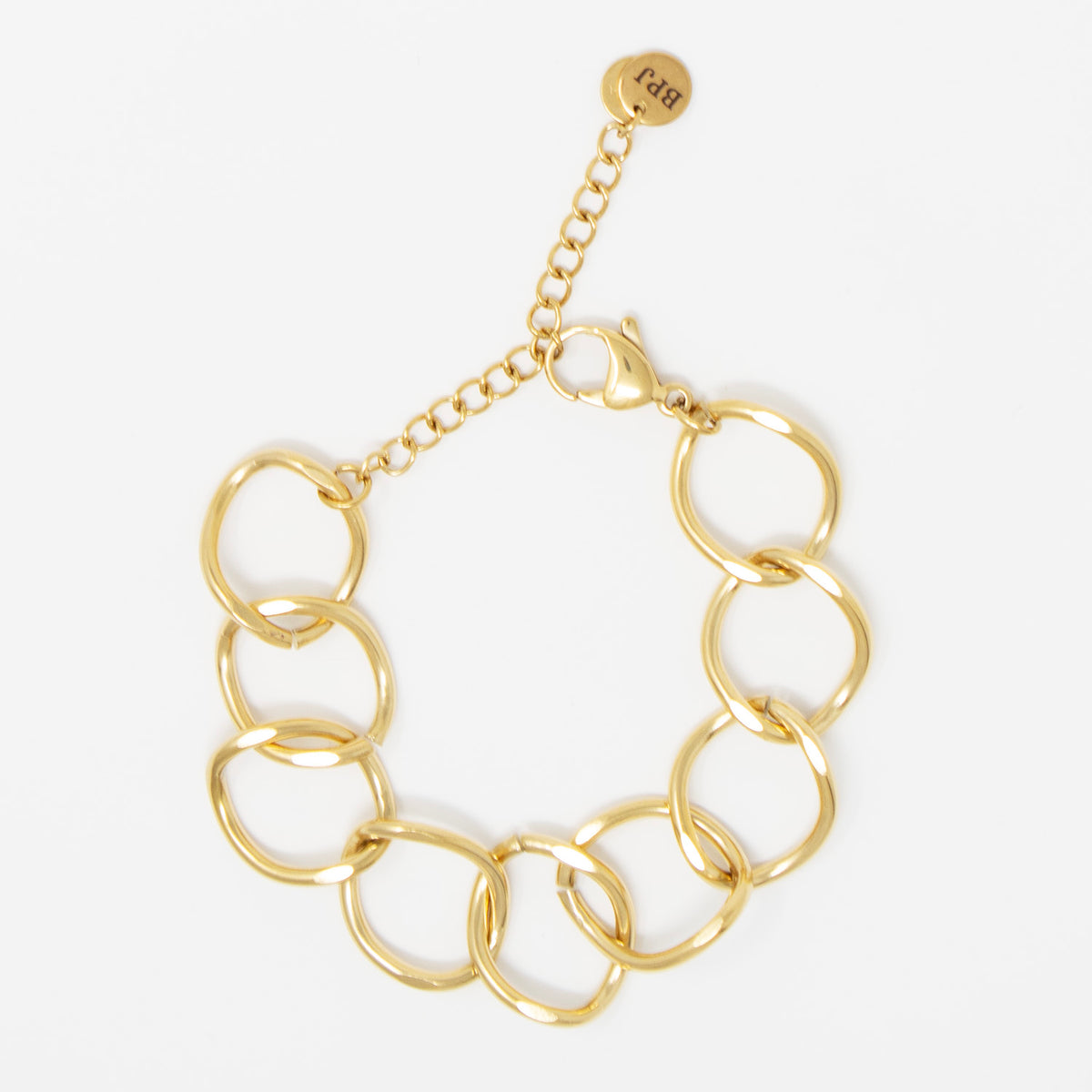 Big Bold Circle Gold-Tone Waterproof Bracelet