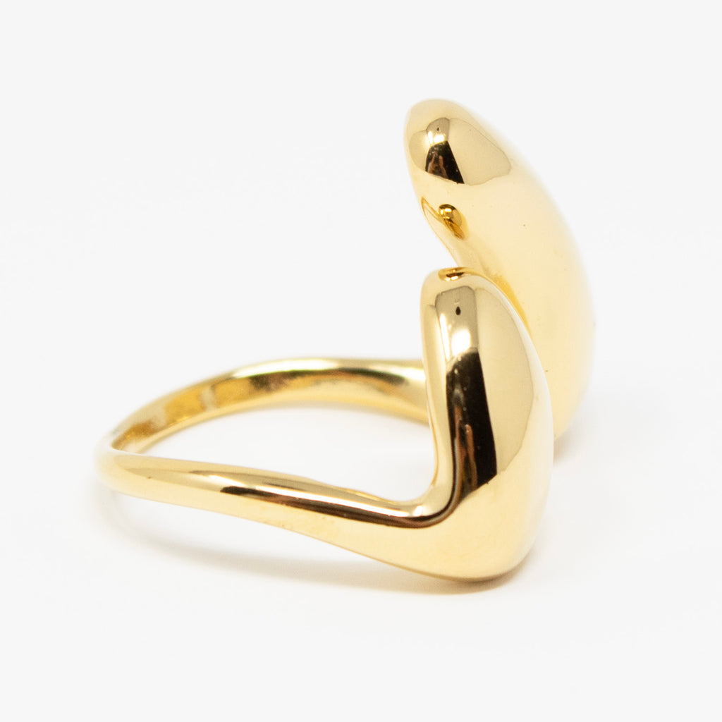 Chunky Sun Melt Gold-Tone Waterproof Ring