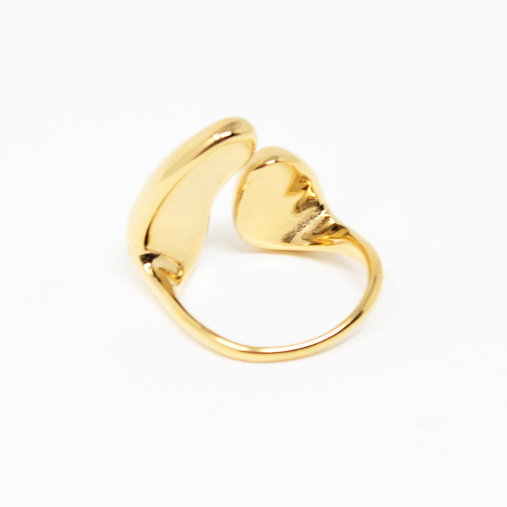 Chunky Sun Melt Gold-Tone Waterproof Ring