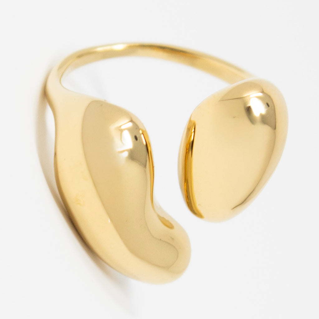 Chunky Sun Melt Gold-Tone Waterproof Ring