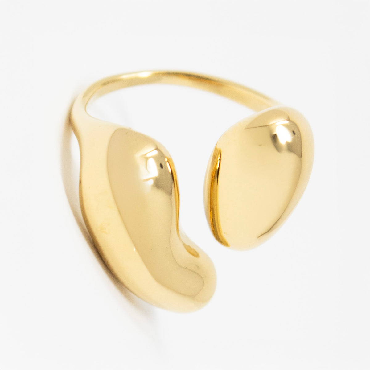 Chunky Sun Melt Gold-Tone Waterproof Ring