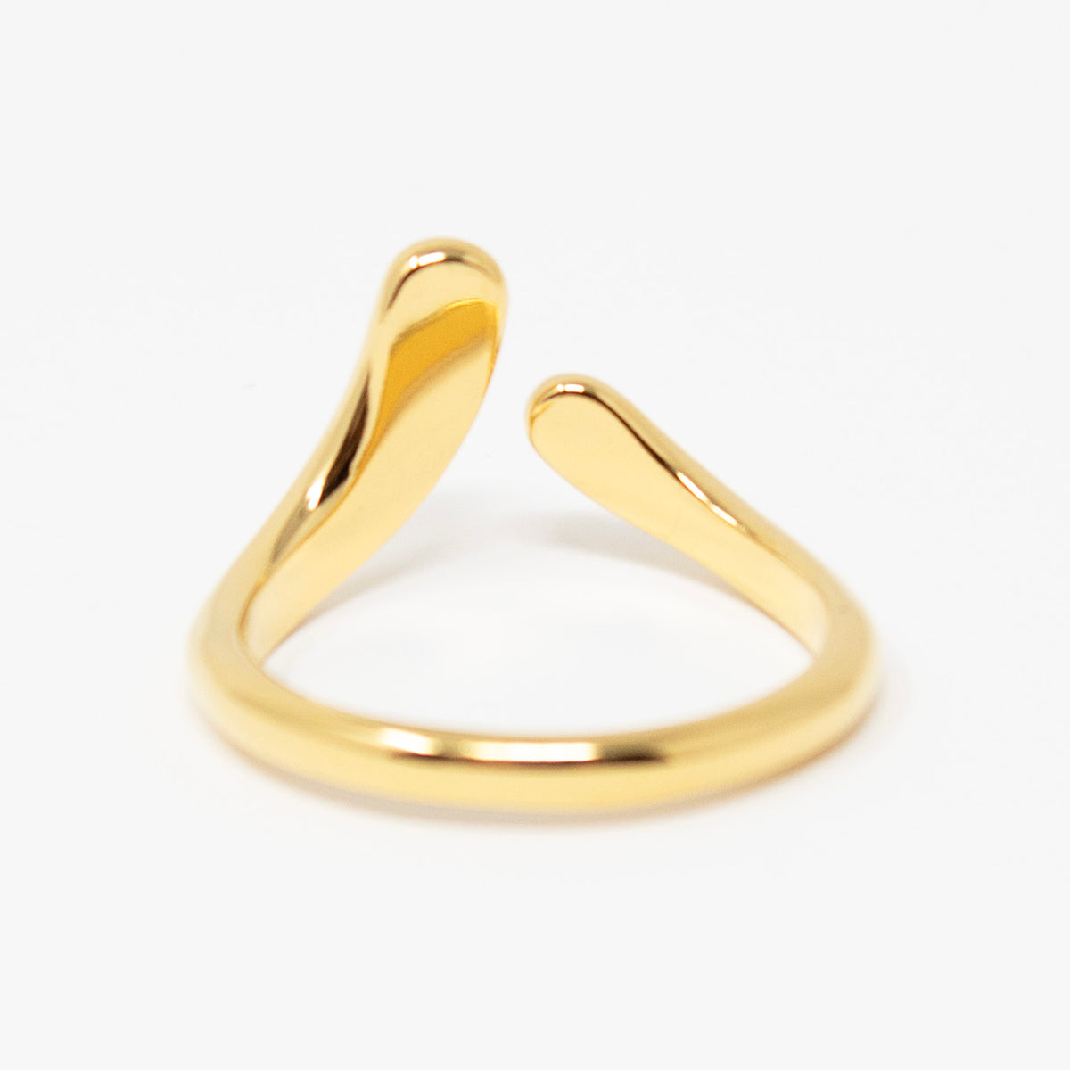 Curve Drip Gold-Tone Waterproof Ring