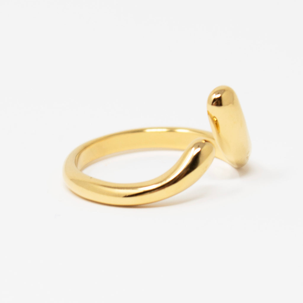 Curve Drip Gold-Tone Waterproof Ring