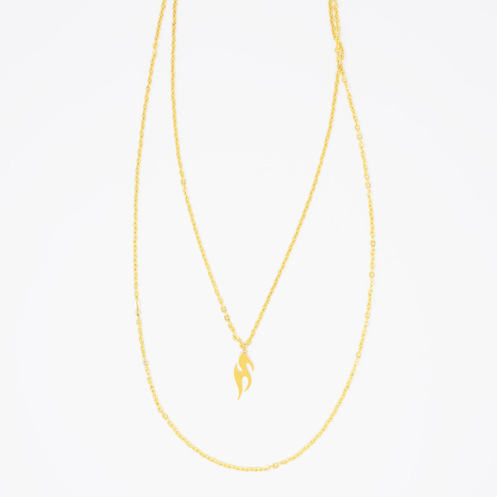 Eternal Flame 18K Gold Plated Waterproof Necklace