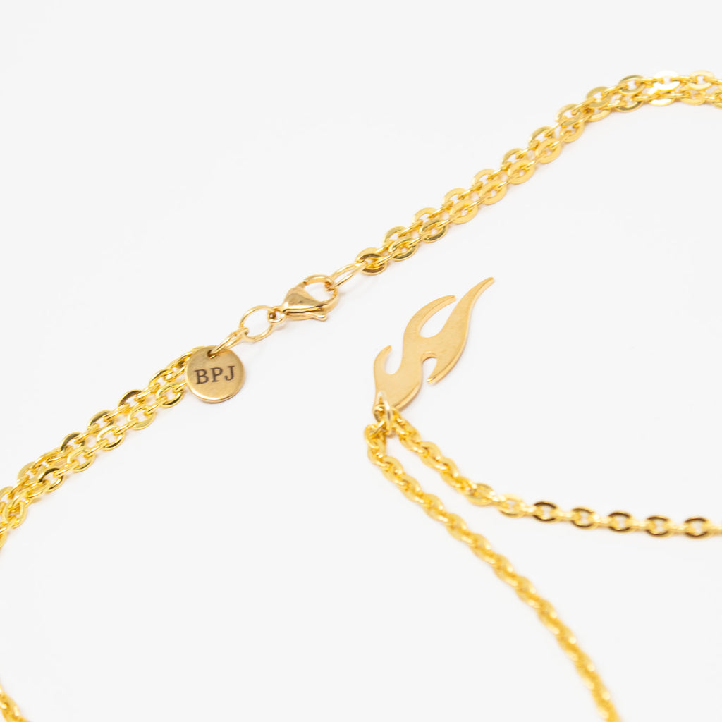 Eternal Flame 18K Gold Plated Waterproof Necklace