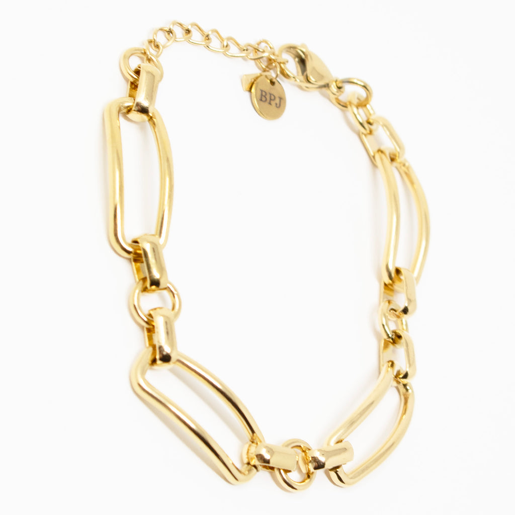 Rectangle Moment 18K Gold Plated Waterproof Bracelet