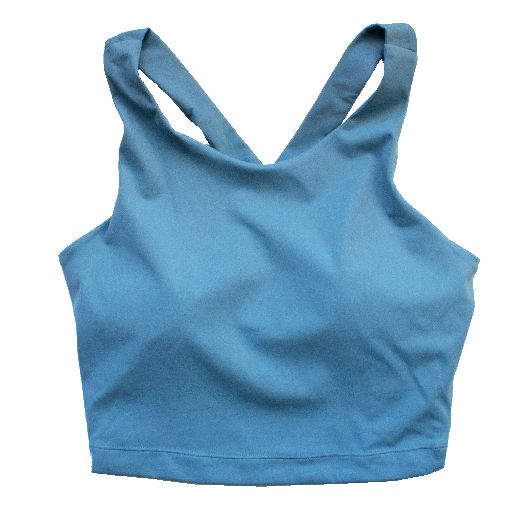 Womens Light Blue Run to Swim Sports Bra Tank Top
