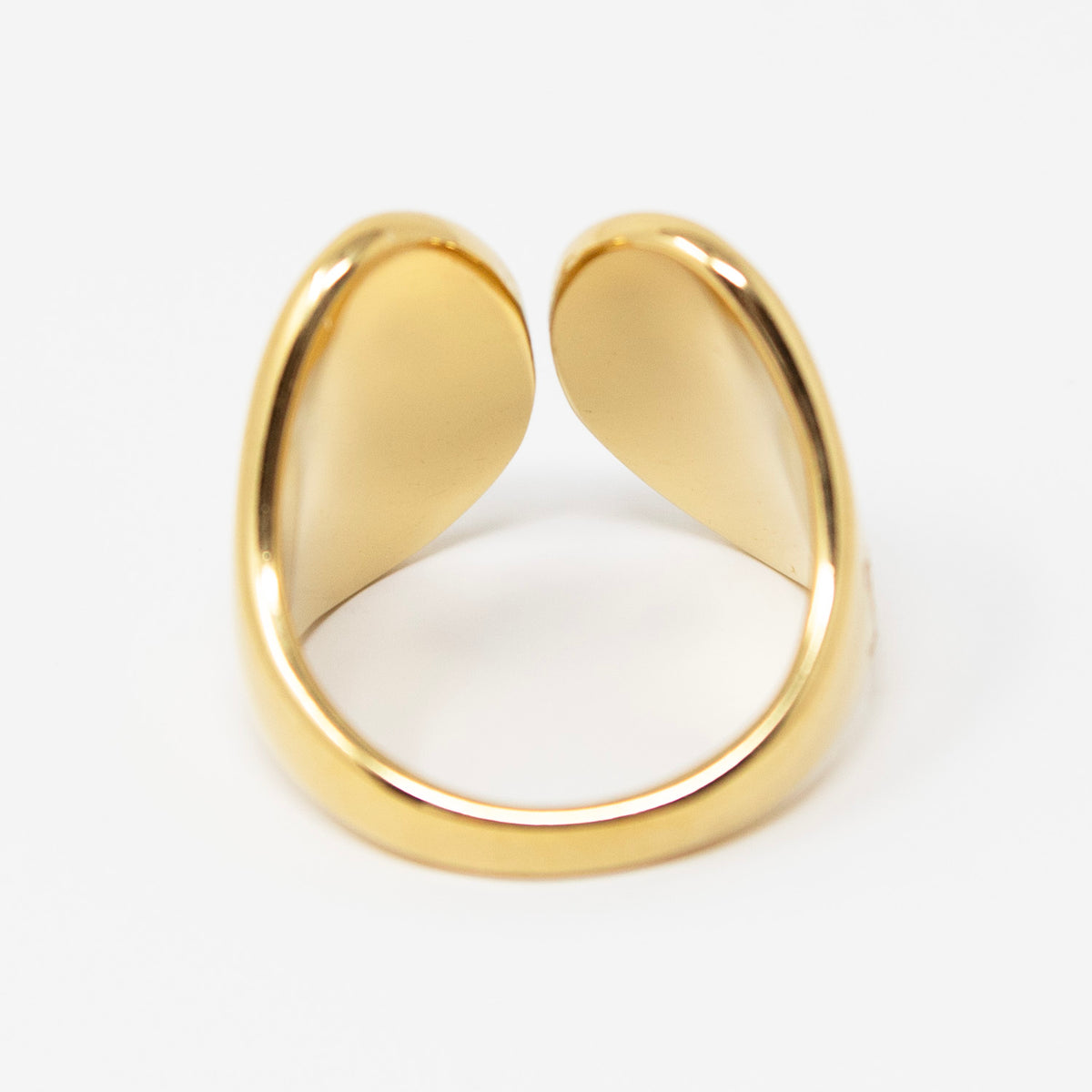 Twin Seashell Gold-Tone Waterproof Ring