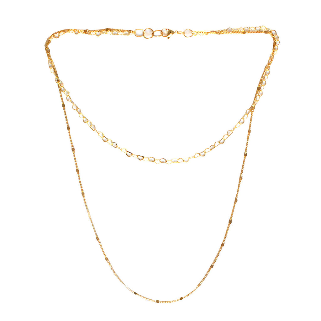 Heart Glow Layered Gold Necklace - Handcrafted in USA