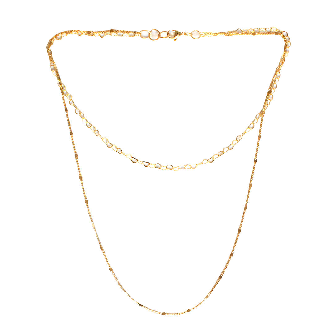 Heart Glow Layered Gold Necklace - Handcrafted in USA