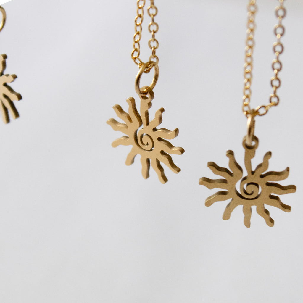 Celestial Sun Pendant Necklace