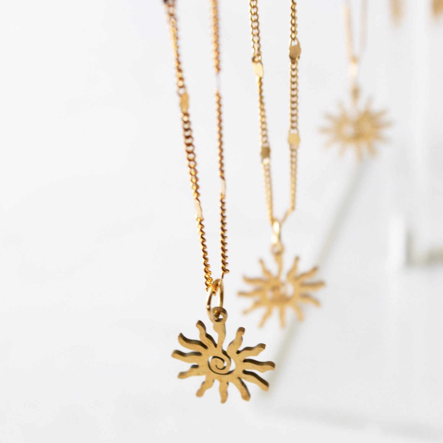 Satellite Celestial Sun Pendant Necklace