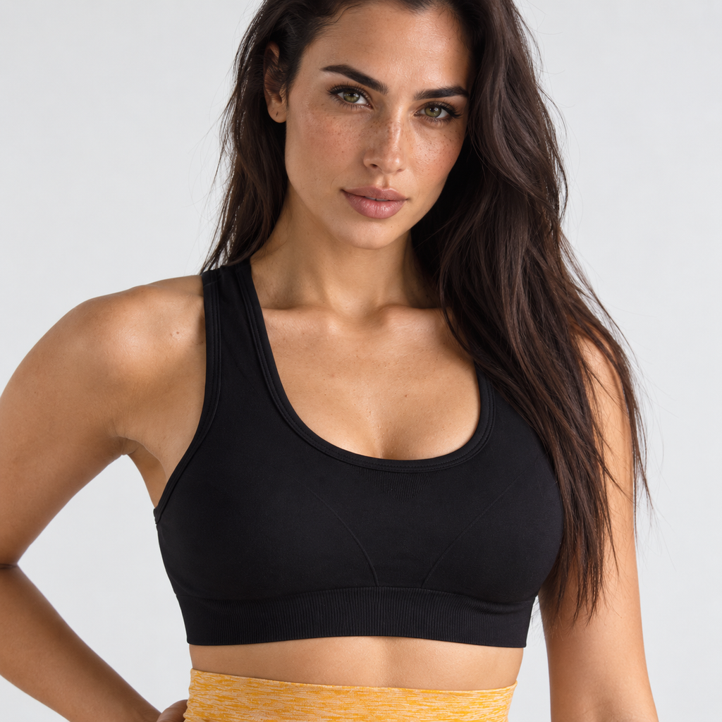 Basic Black Sports Bra | Runner Gal™