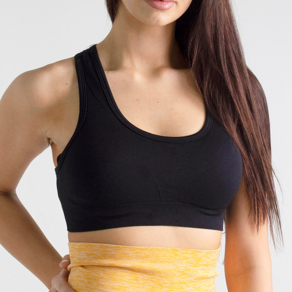 Basic Black Sports Bra | Runner Gal™