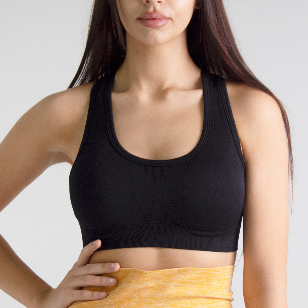 Basic Black Sports Bra | Runner Gal™