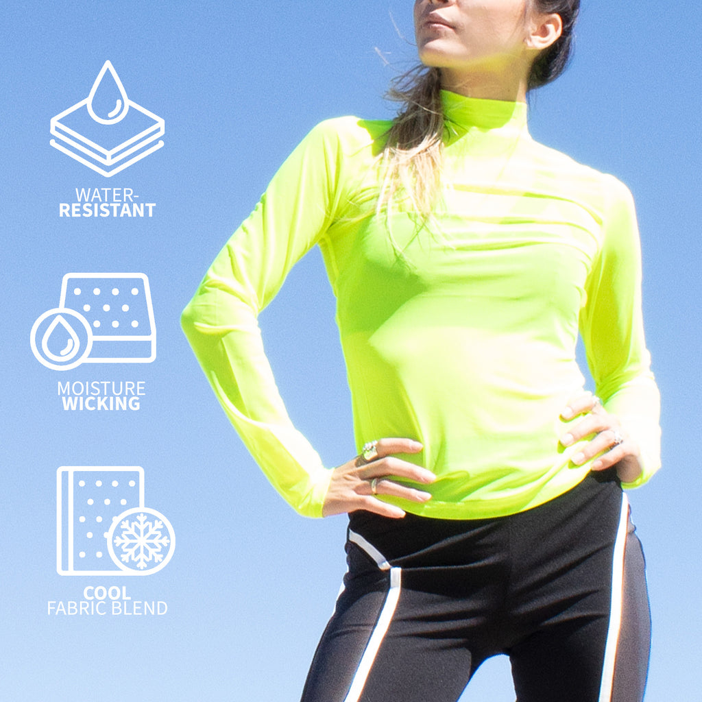 Neon Yellow Run to Swim Mesh Long Sleeve
