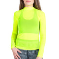 Neon Yellow Run to Swim Mesh Long Sleeve | Runner Gal™