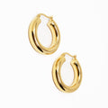 18K Gold Plated Chunky Circle Hoop Earrings