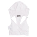 Womens Tennis White Sports Bra Tank Top Hoodie