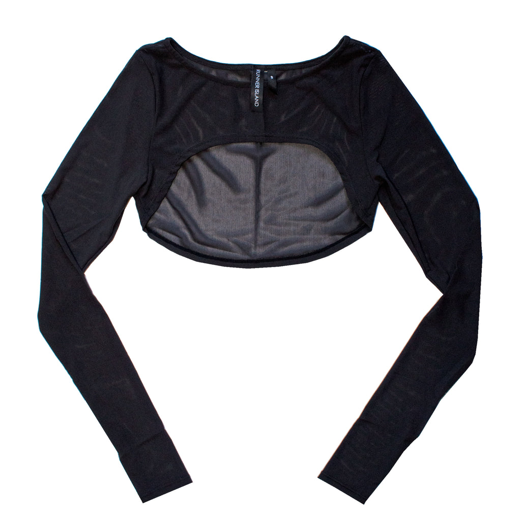 Coastal Sun Workout Crop Top Long Sleeve Run to Swim | Runner Gal™