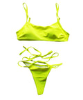 BeachProof™ Yellow Strappy Super Cheeky Bikini