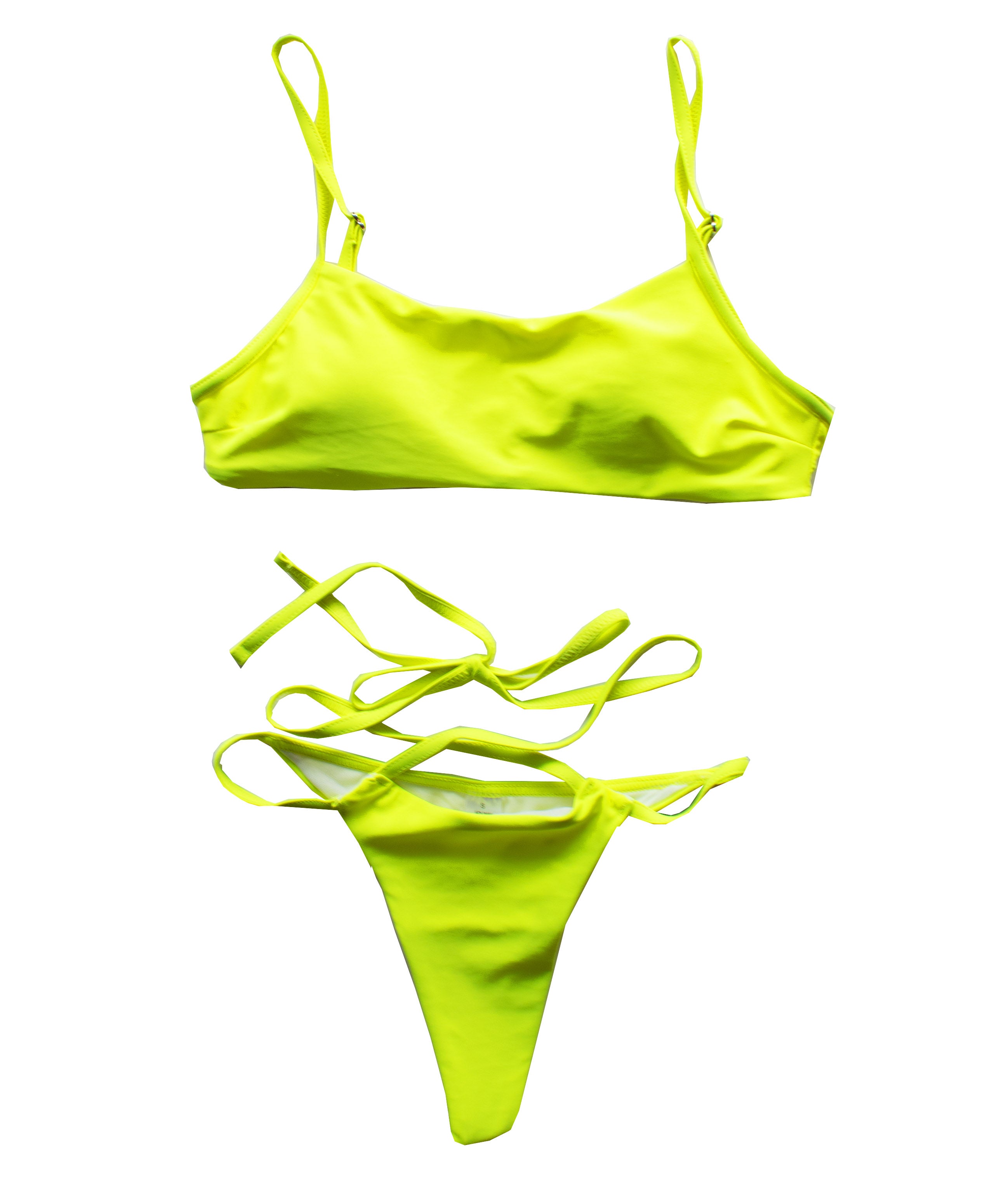 Runner Island® Yellow Strappy Super Cheeky Bikini