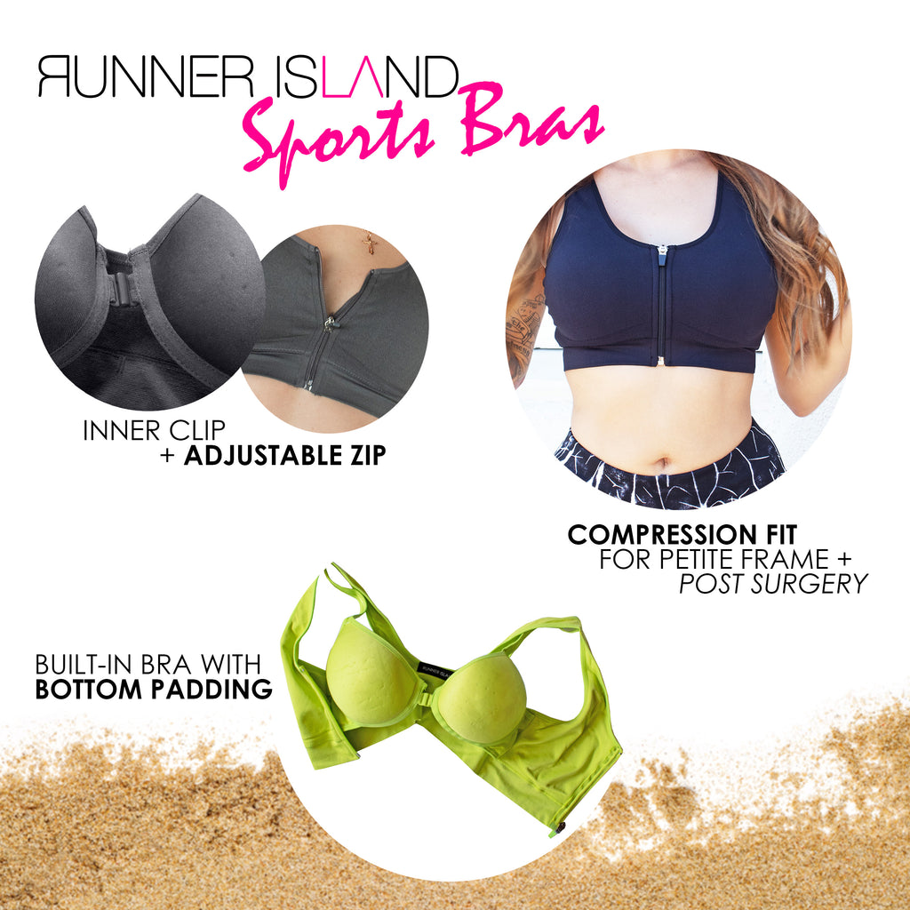 Runner Island Neon Green High Impact "Give Me A Boost" Sports Bra