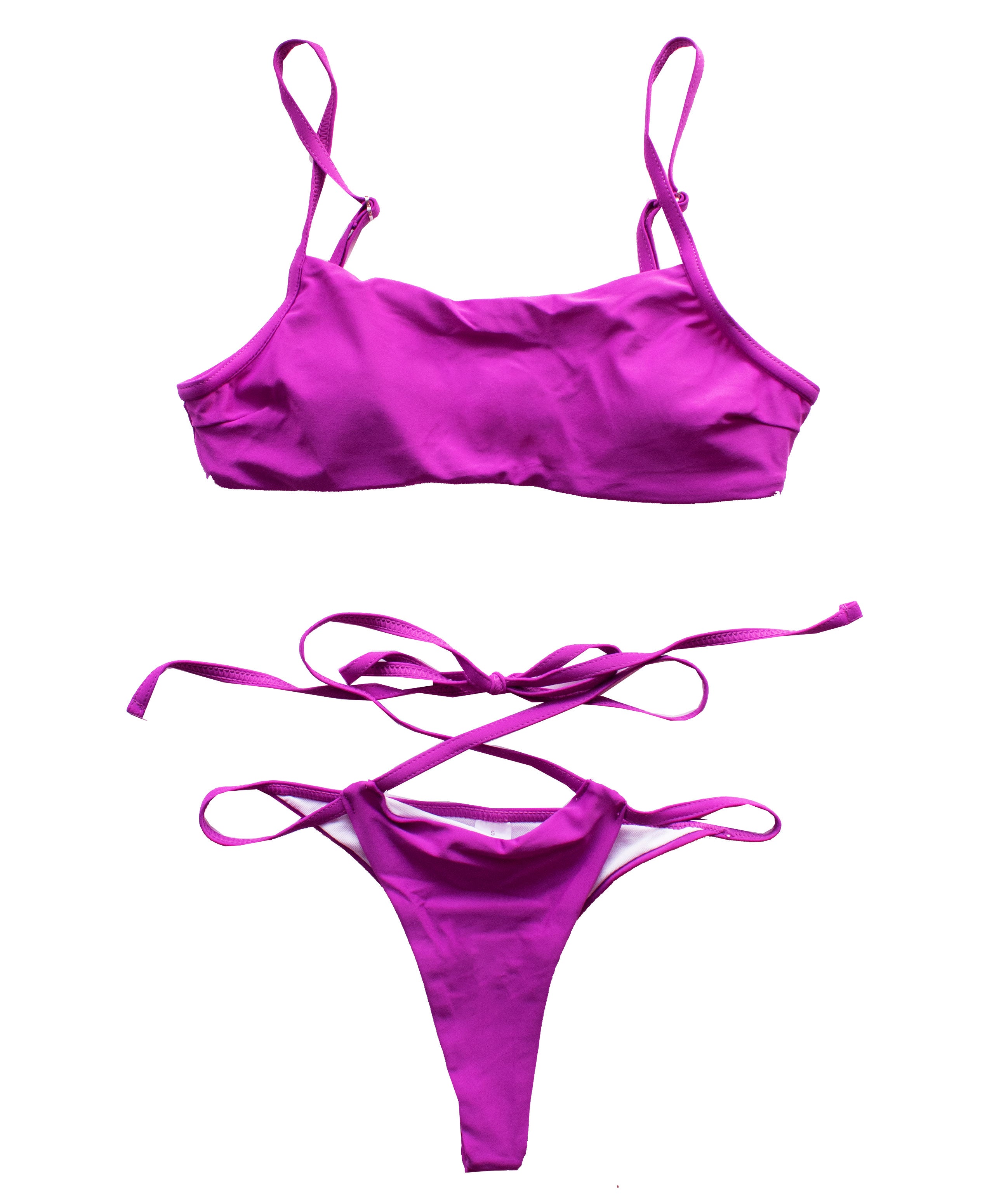 Runner Island® Purple Strappy Super Cheeky Bikini