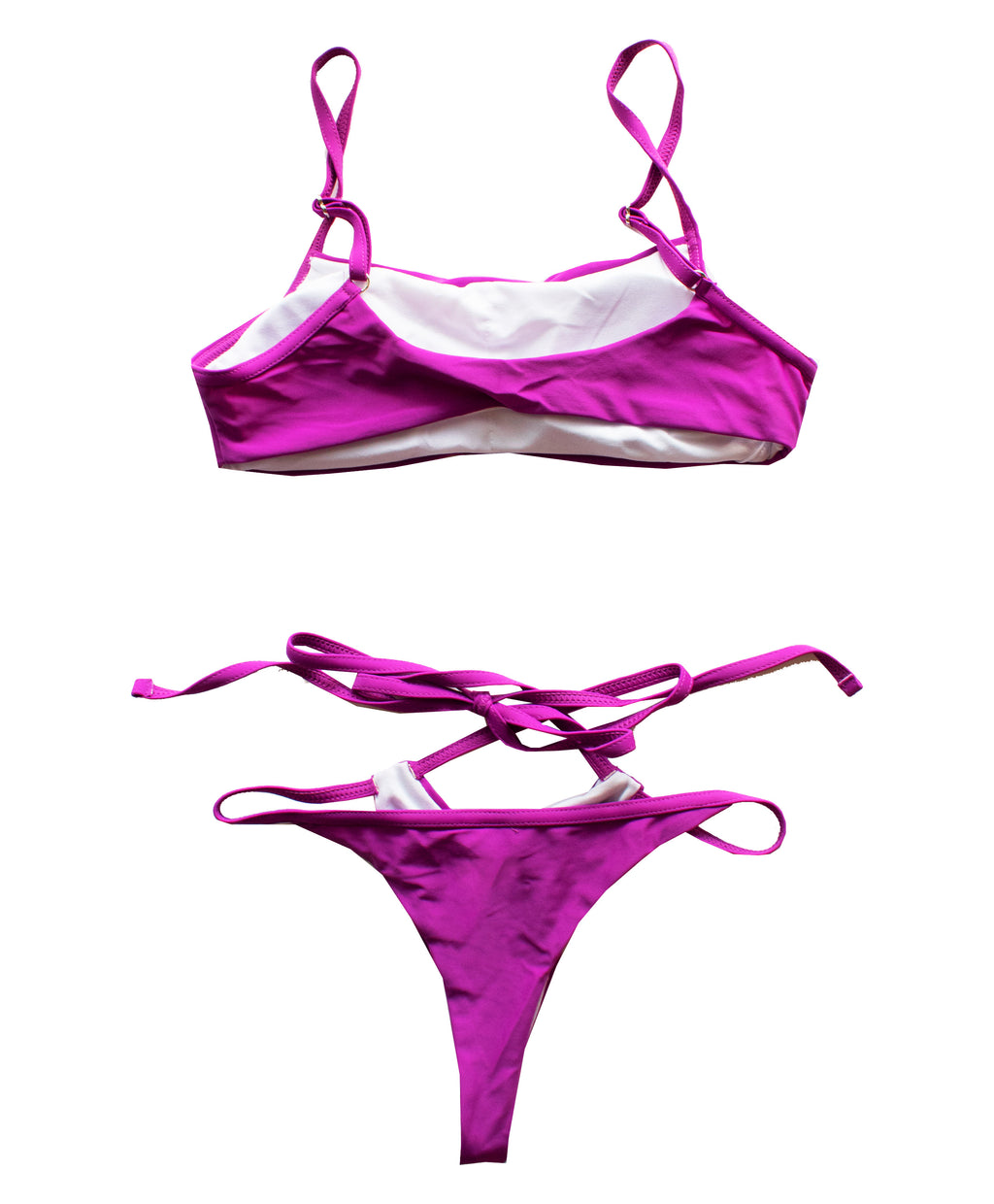 BeachProof™ Purple Strappy Super Cheeky Bikini