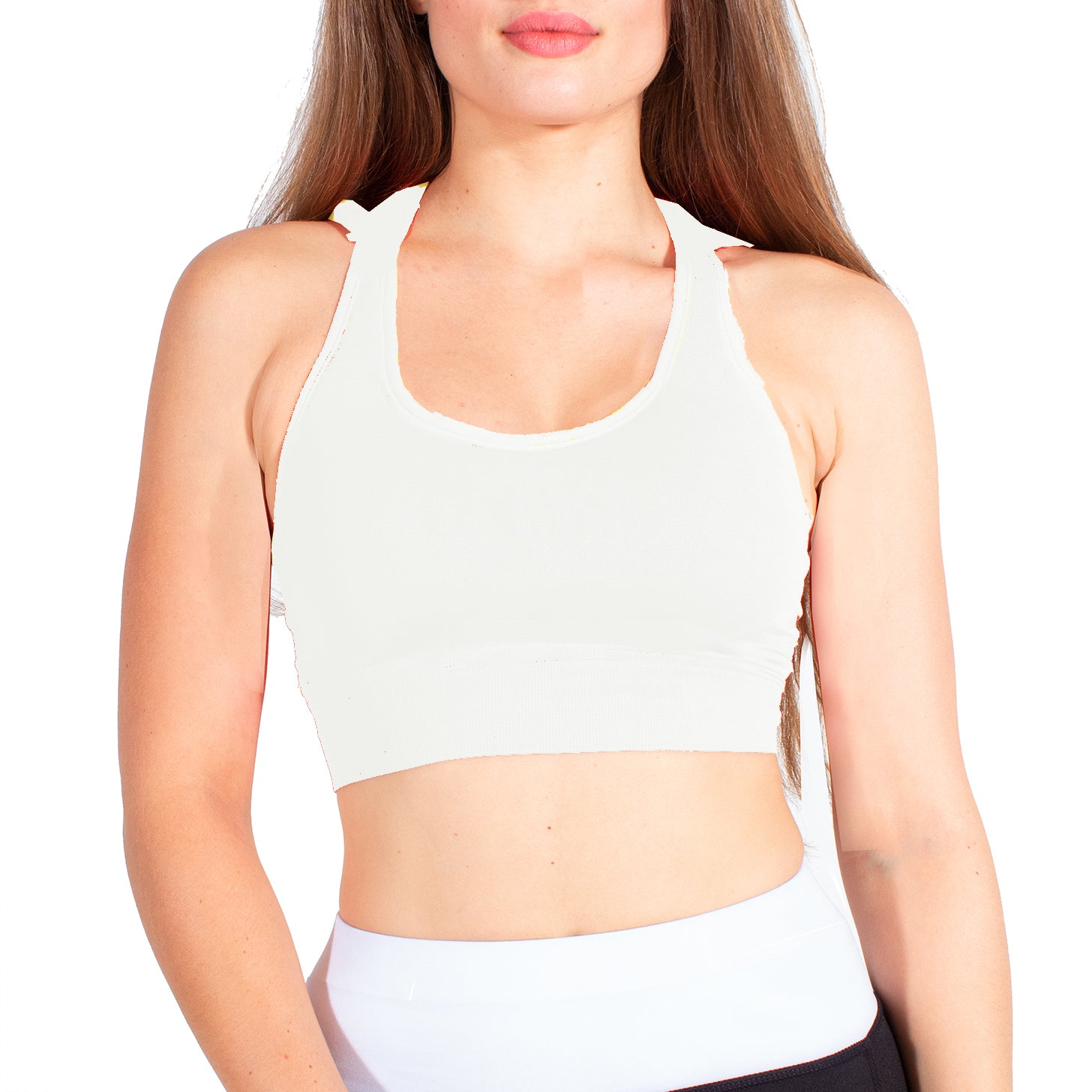 Womens Tennis White Sports Bra Tank Top Hoodie