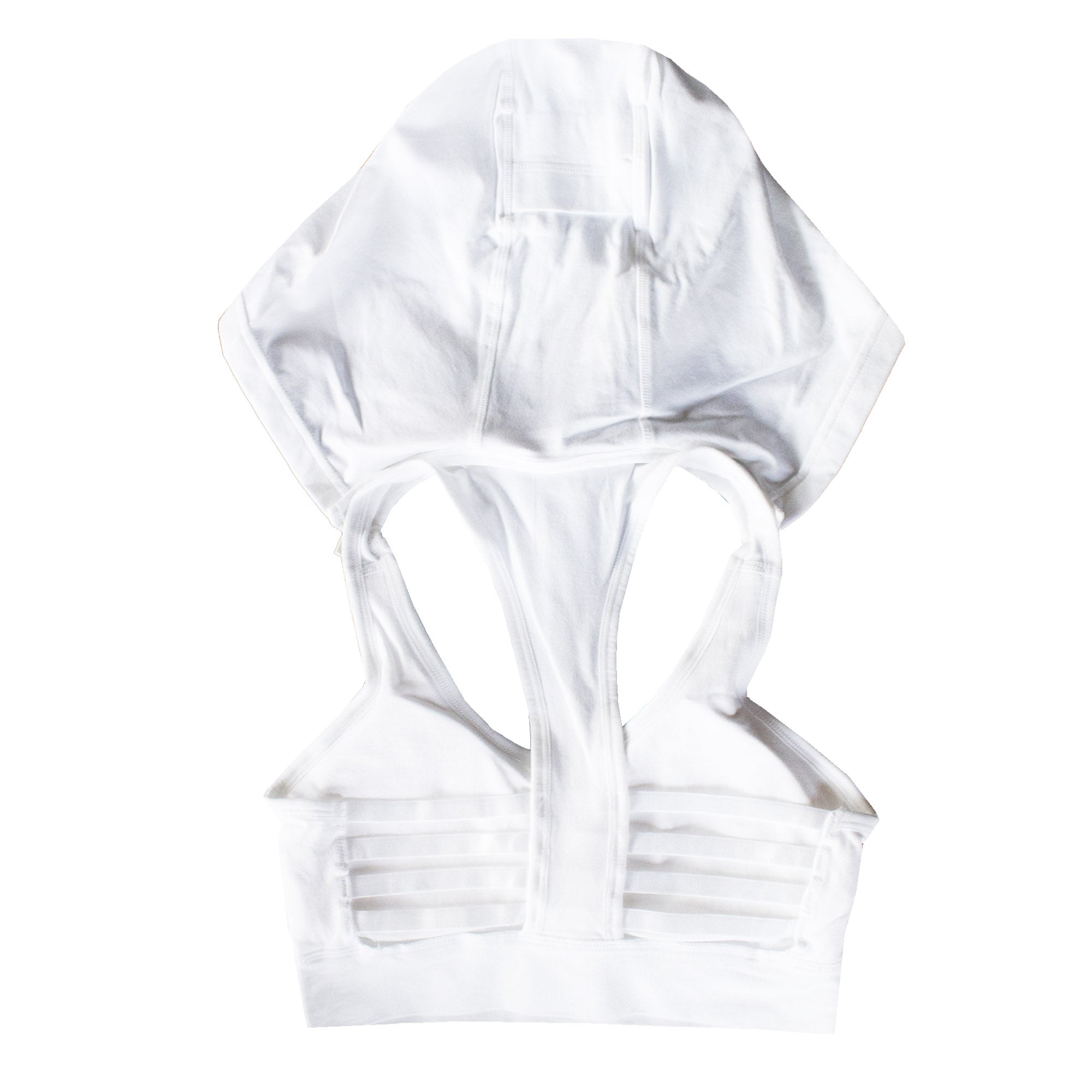 Womens Tennis White Sports Bra Tank Top Hoodie