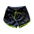 Black Water-Resistant Windbreaker Running Drawstring Shorts
