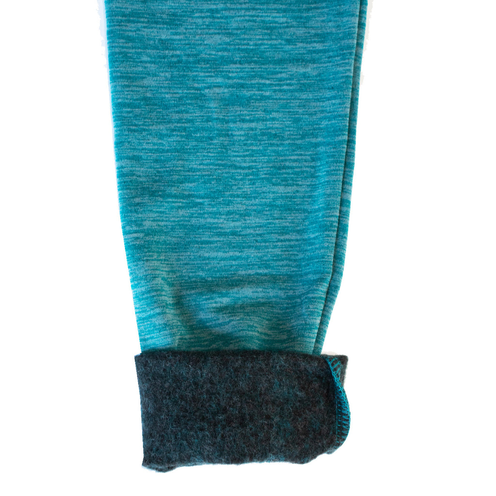 Teal Compression Fleece Lined Leggings | Runner Gal™